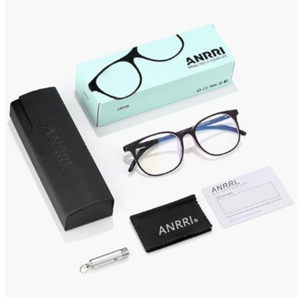 Blue Light Blocking Anti Eyestrain Lens Eyeglasses UV400 Purple Frame - Picture 5 of 6